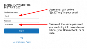 Download Maine Township High School District 207 - Students and Parents Can Access Information Like Class ...