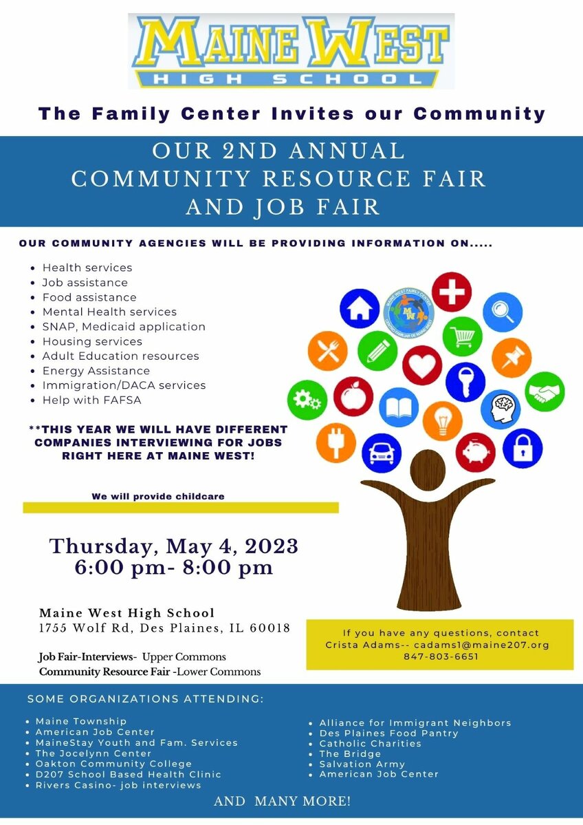 Maine West High School Community Resource Fair and Job Fair