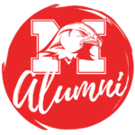 Alumni South logo one color red