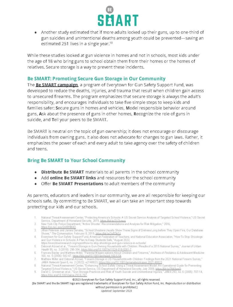 Be SMART School.09.2023 Page 2