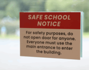 Safe School Notice Sticker