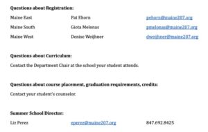 Summer School Contact Information (1)